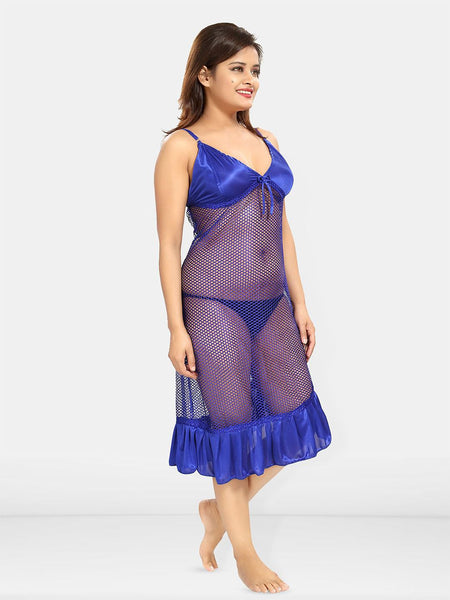 Be You V-Neck Solid Maxi Wrap Nightdress