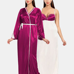 Be You Women Solid Maxi Nightdress