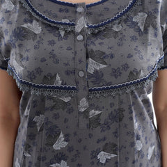 Be You Women Floral Printed Maxi Nightdress