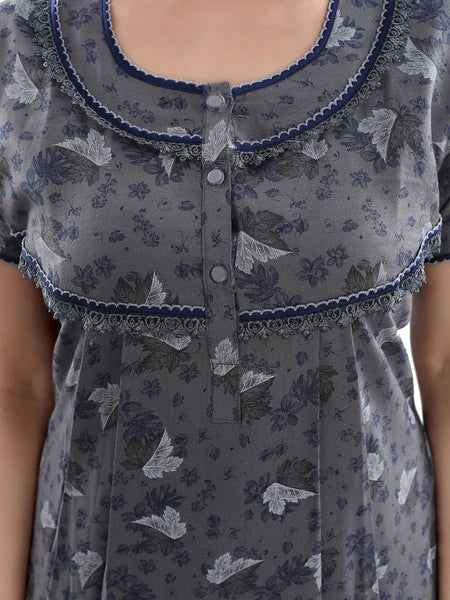 Be You Women Floral Printed Maxi Nightdress