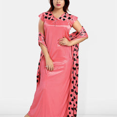 Be You Women Pack of 2 Printed Maxi Wrap Nightdress