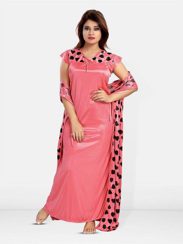 Be You Women Pack of 2 Printed Maxi Wrap Nightdress