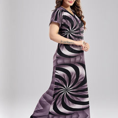 Be You Printed V-Neck Maternity Maxi Nightdress
