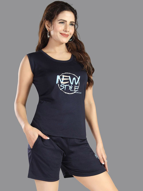 Be You Women Typography Printed Round Neck Regular Night suit