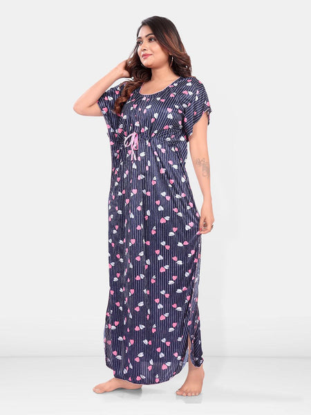 Be You Women Conversational Printed  Kaftan Maxi Nightdress