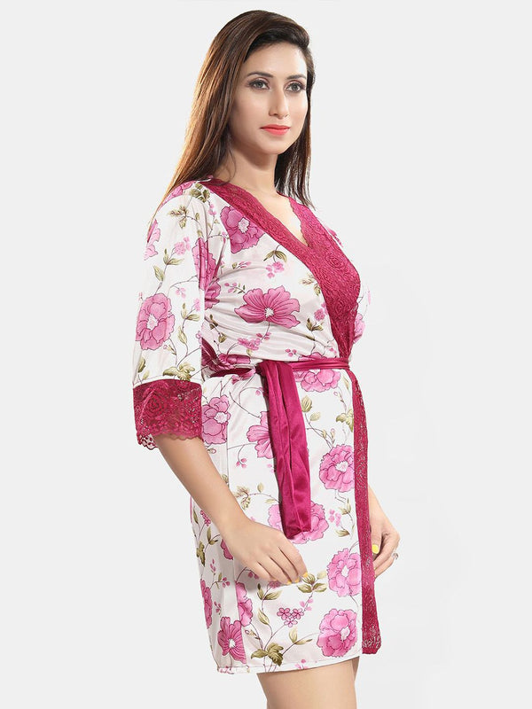 Be You Printed V-Neck Wrap Nightdress