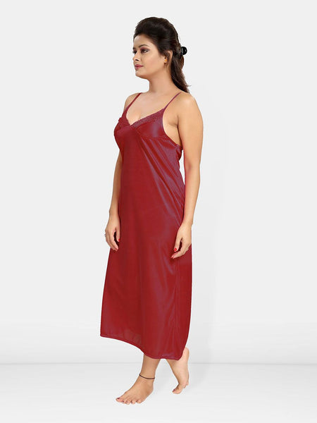 Be You Women Satin Maxi Nightdress With Robe