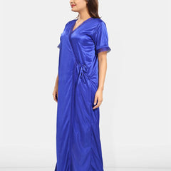 Be You V-Neck Solid Maxi Wrap Nightdress