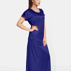 Be You Round Neck Satin Maxi Nightdress