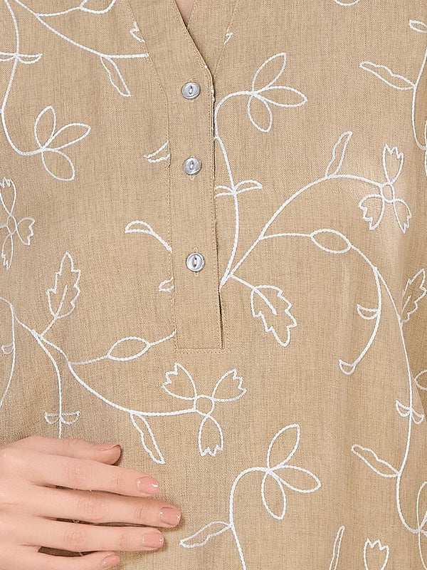 Be You Embroidered Top With Trousers Co-Ords