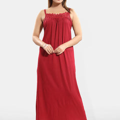 Be You Shoulder Straps Cotton Maxi Nightdress