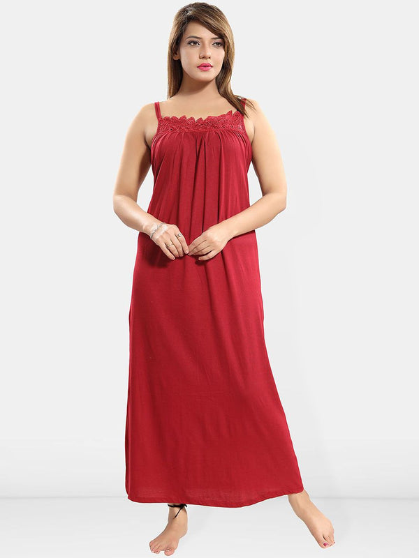 Be You Shoulder Straps Cotton Maxi Nightdress