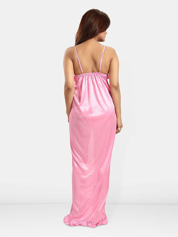 Be You Solid Satin Maxi Nightdress