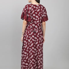 Be You Leaf Printed Maxi Nightdress