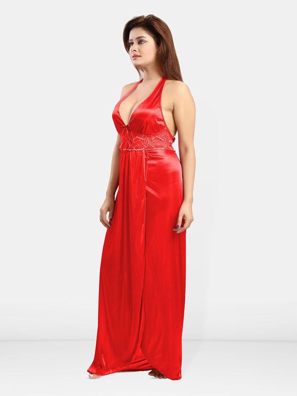 Be You Halter Neck Satin Maxi Nightdress