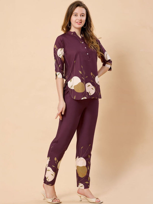 Be You Printed Top With Trousers Co-Ords