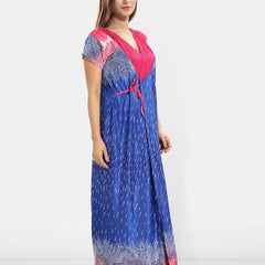 Be You Women Printed Maxi Nightdress