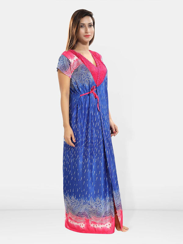 Be You Women Printed Maxi Nightdress