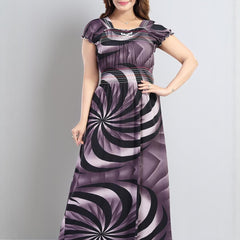 Be You Printed Square Neck Maxi Nightdress