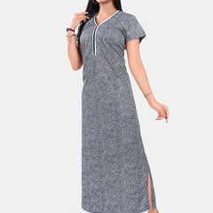 Be You Printed Satin Maxi Nightdress