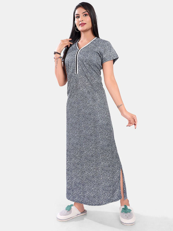 Be You Printed Satin Maxi Nightdress