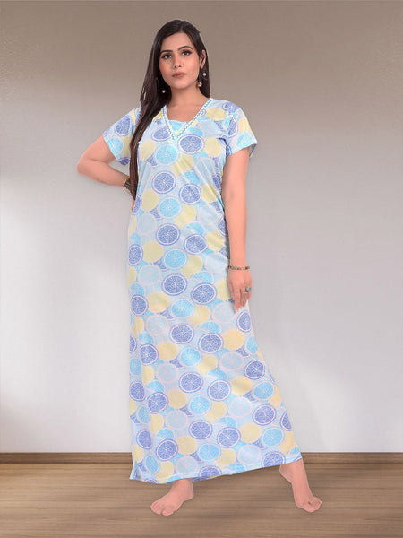 Be You Women Tropical Printed Maxi Sweat Nightdress