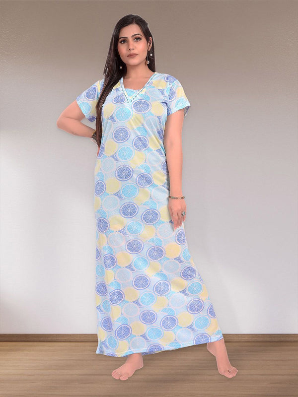 Be You Women Tropical Printed Maxi Sweat Nightdress