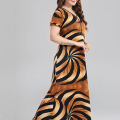 Be You Printed V-Neck Maternity Maxi Nightdress