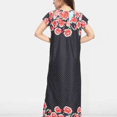 Be You Women Printed Maxi Maternity Nightdress