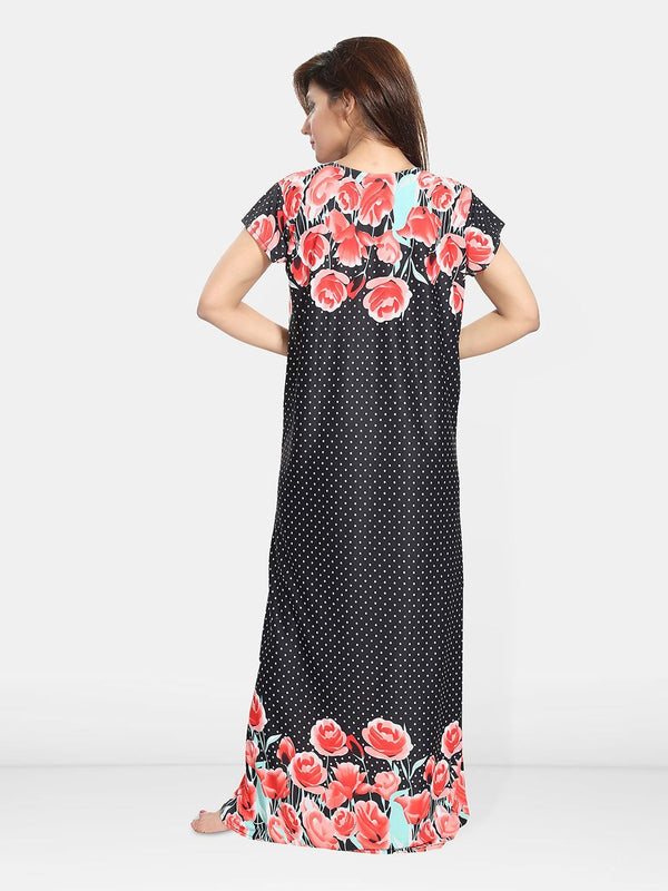 Be You Women Printed Maxi Maternity Nightdress