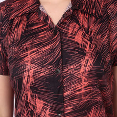 Be You Women Abstract Printed Shirt & Pyjama Night suit