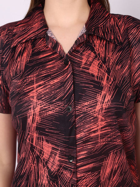 Be You Women Abstract Printed Shirt & Pyjama Night suit