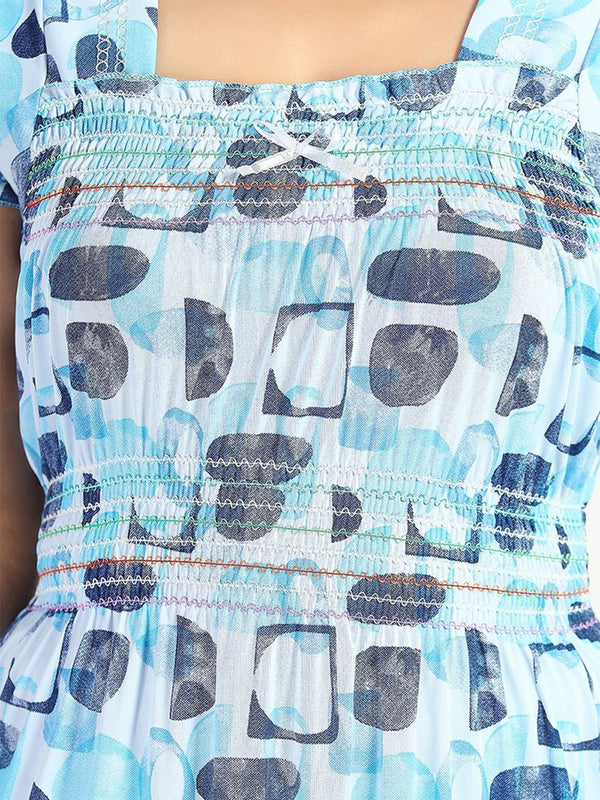 Be You Women Printed Maxi Nightdress