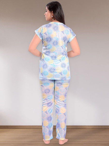 Be You Women Geometric Printed Top Pyjamas Night suit