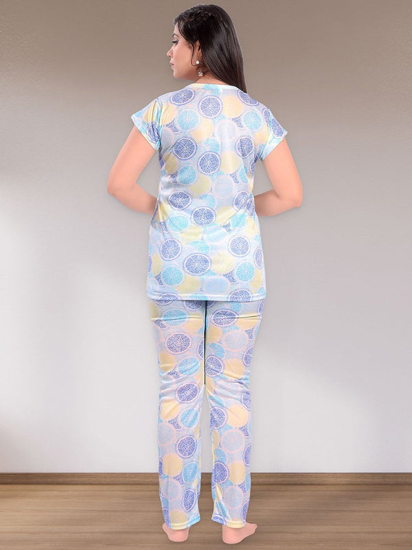 Be You Women Geometric Printed Top Pyjamas Night suit