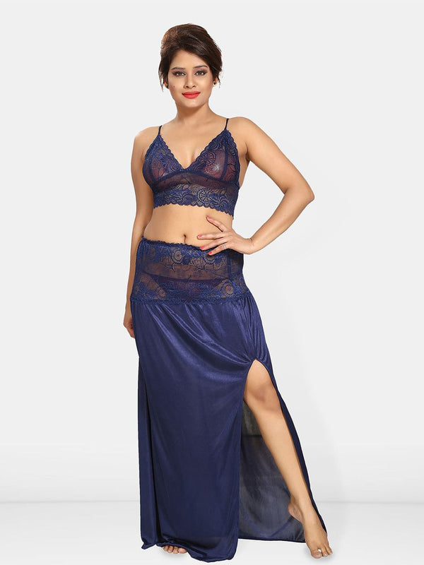 Be You Women Shoulder Straps Maxi Sweat Nightdress