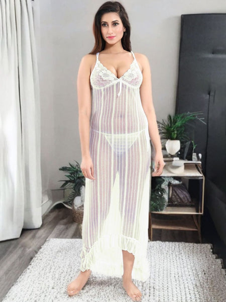 Be You Women Net Baby Doll With Briefs