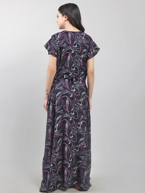 Be You Alpine Abstract Printed Maxi Nightdress