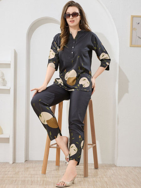 Be You Printed Top With Trousers Co-Ords