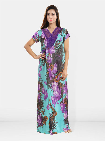 Be You Women Pack Of 2 Printed Maxi Nightdress