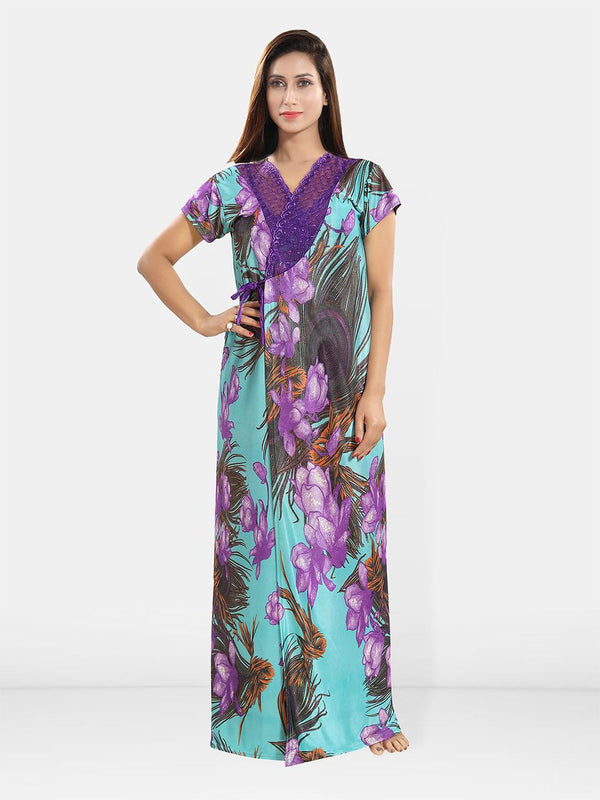 Be You Women Pack Of 2 Printed Maxi Nightdress