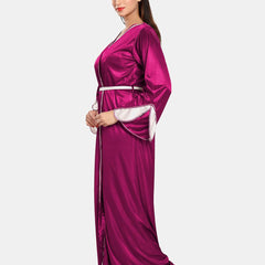 Be You Women Solid Maxi Nightdress