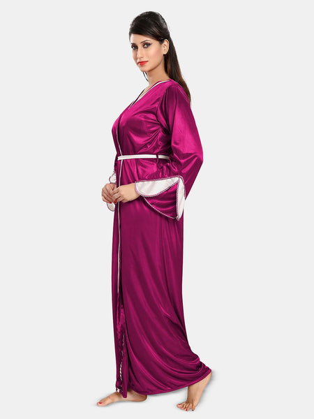 Be You Women Solid Maxi Nightdress