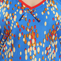 Be You Women Polka Dots Printed Maxi Nightdress