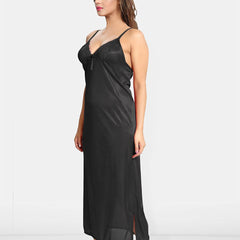 Be You Women Solid Nightdress with Robe