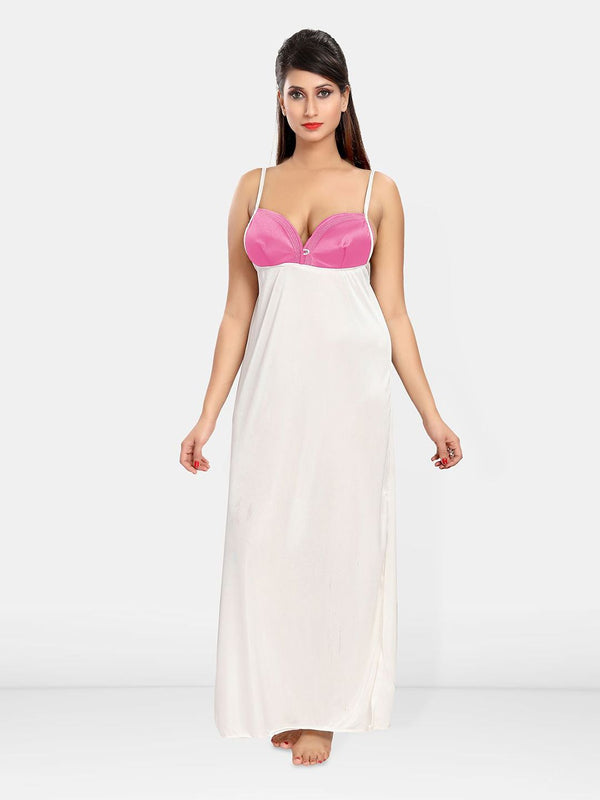 Be You  Women Solid Maxi Nightdress