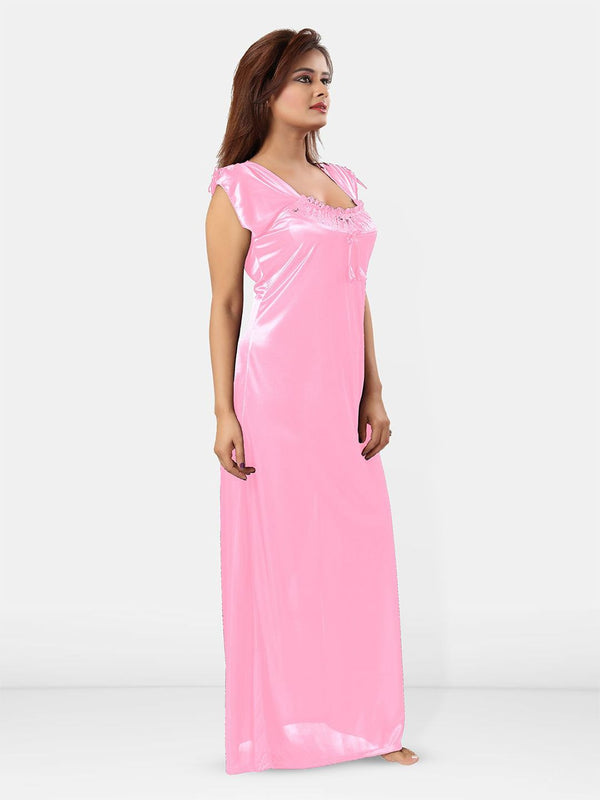 Be You Square Neck Sleeveless Satin Maxi Nightdress