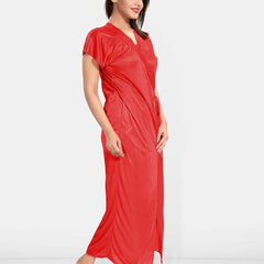 Be You Women Shoulder Straps Maxi Nightdress with Robe