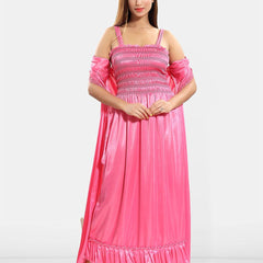 Be You Set of 2 Satin Maxi Wrap Nightdress