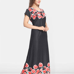Be You Women Printed Maxi Maternity Nightdress